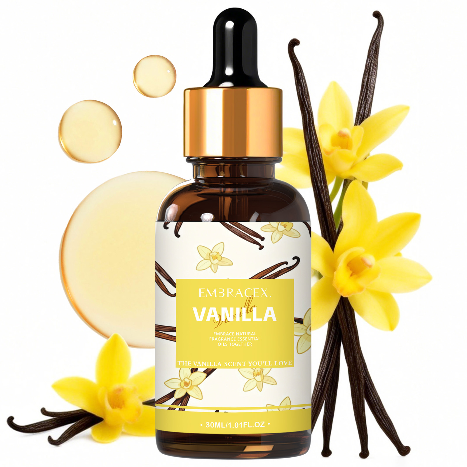 Home Fragrance Accessories - 30ml Vanilla Essential Oil For Diffusers