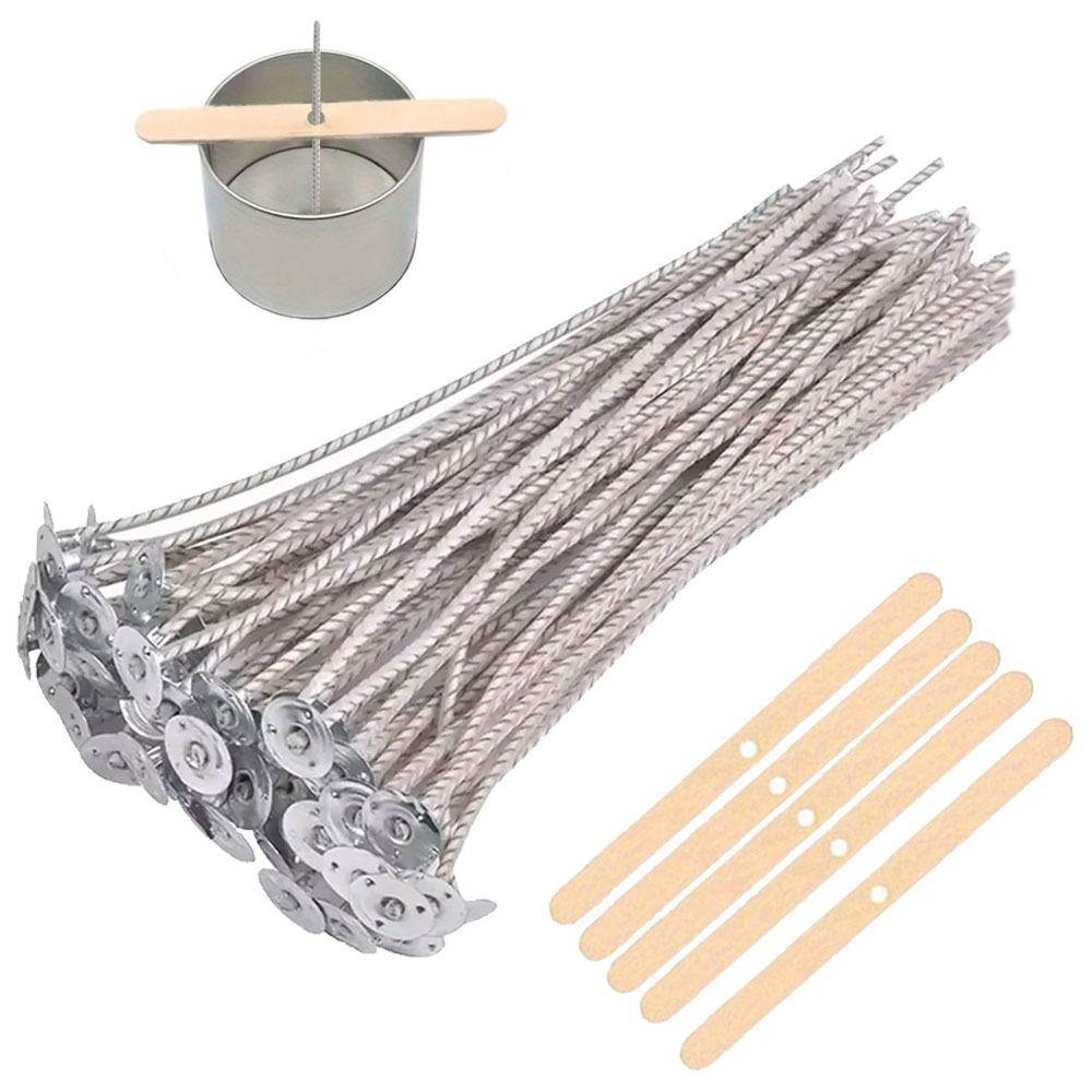 Wooden Wick Candle - 55pcs Flower Candle Wick Wood Stick
