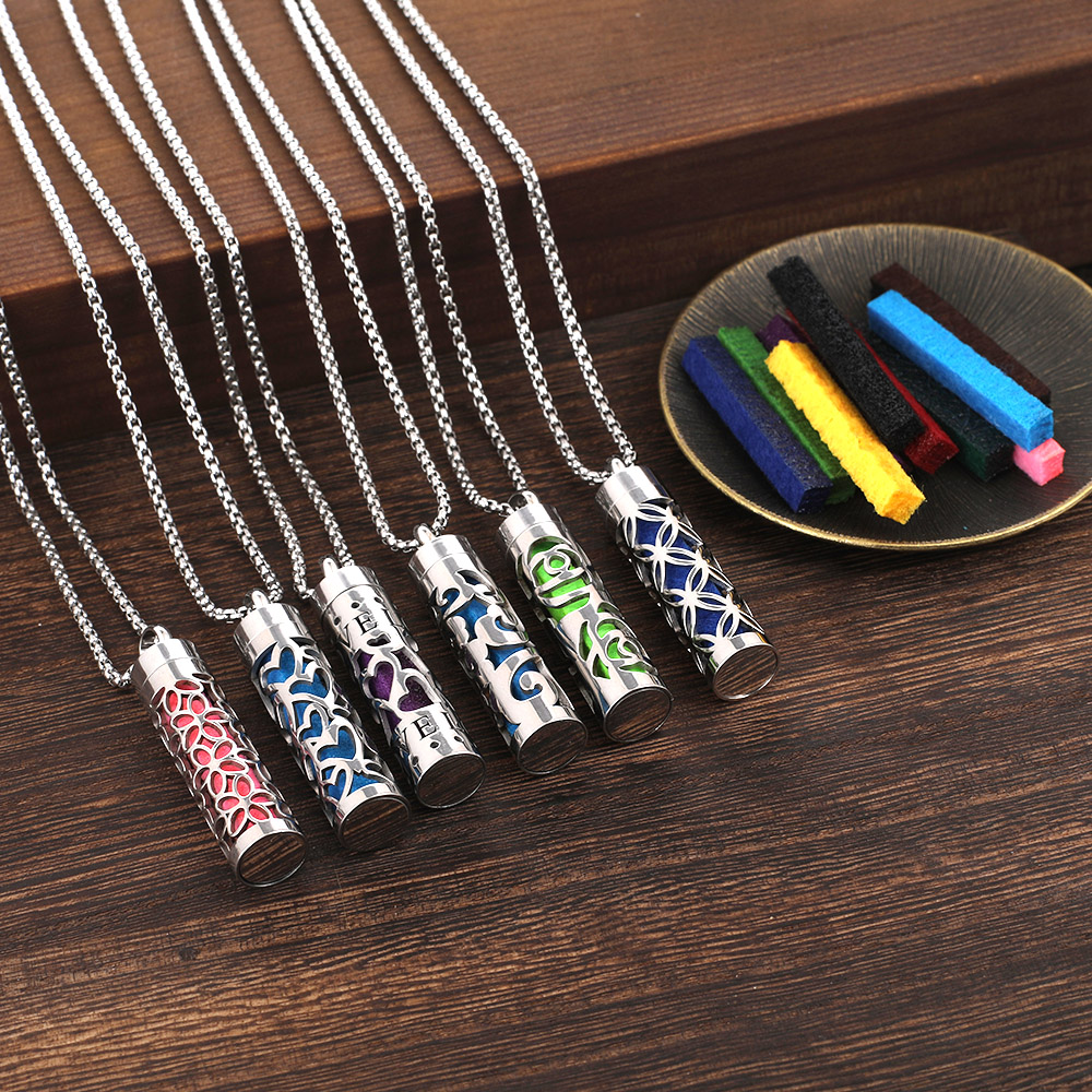 Diffuser Necklace Locket - New Aromatherapy Diffuser Necklace LOVE Pattern