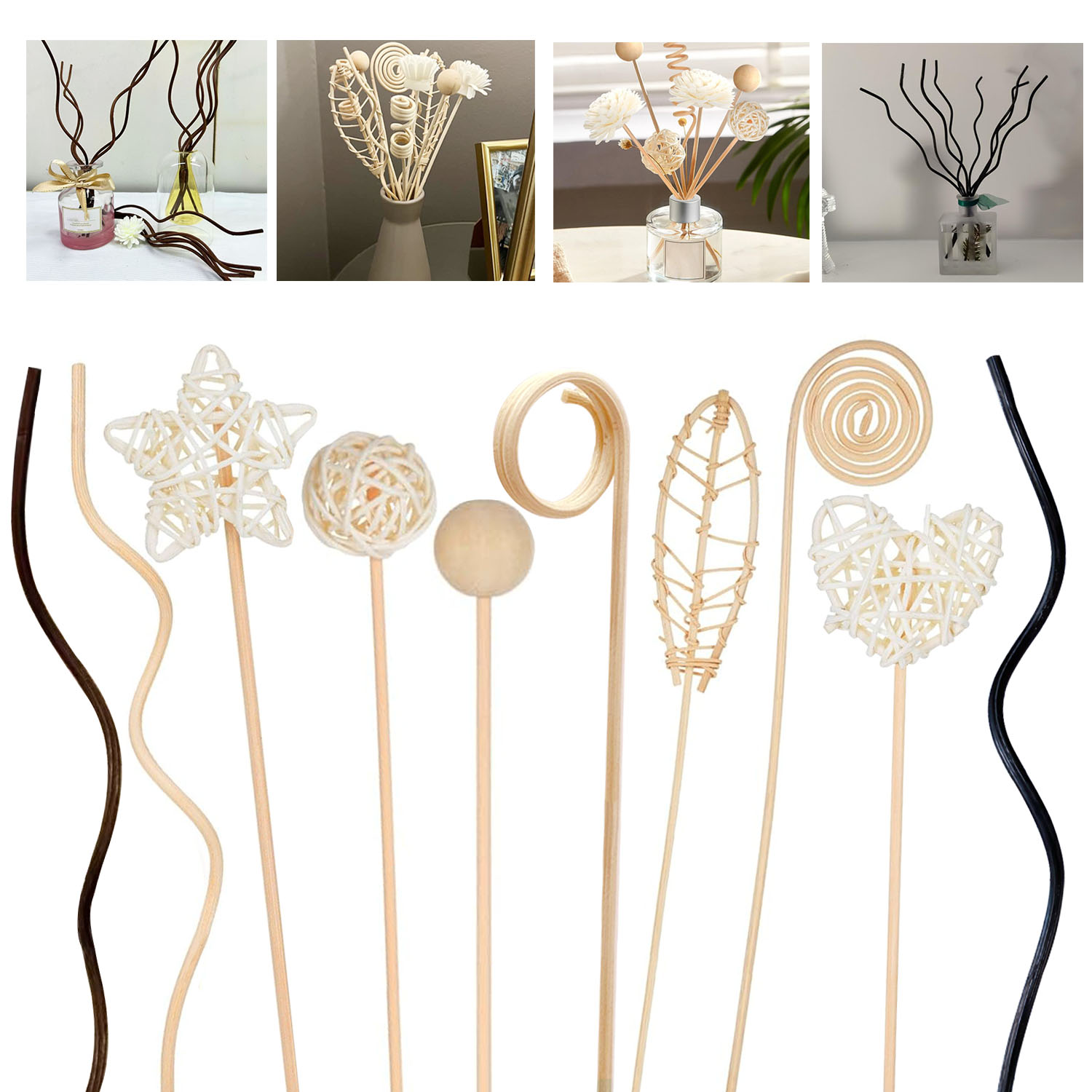 5/15Pcs Long Wavy Rattan Reed  - огляд і ціна Home Fragrance Refill