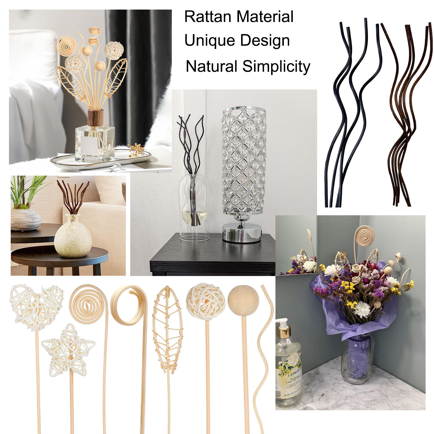 5/15Pcs Long Wavy Rattan Reed  - огляд і ціна Home Fragrance Refill