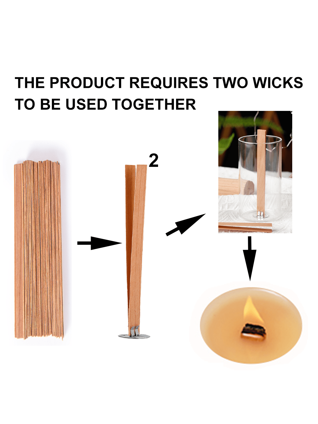 40Pcs Smokeless Cherry Wood Ca - огляд і ціна Wooden Wick Candle