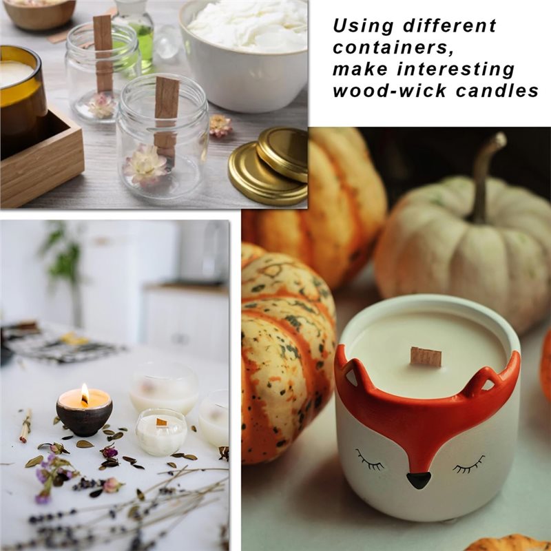 100Pcs Premium Wooden Candle W - огляд і ціна Wooden Wick Candle