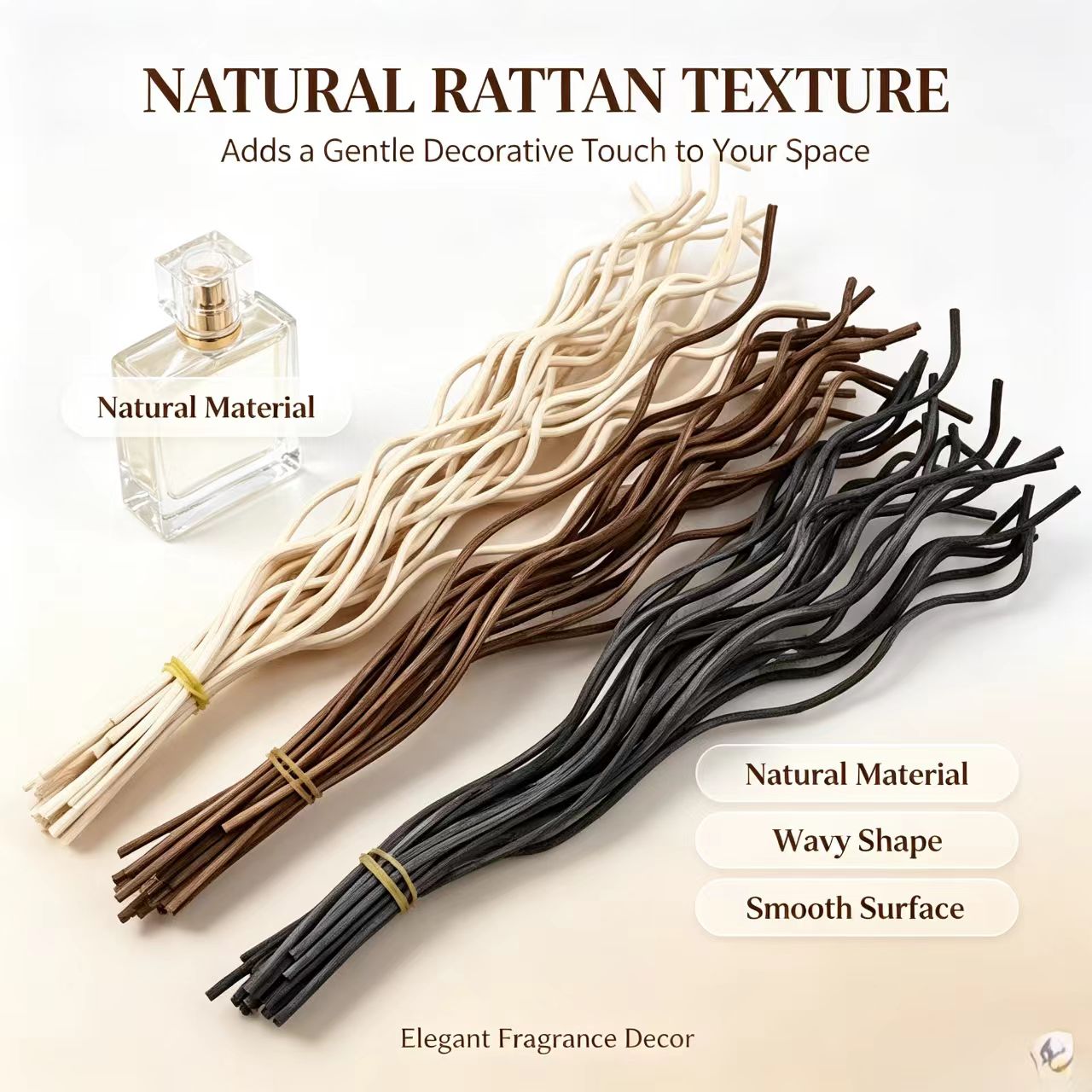 20Pcs Long Wavy Rattan Reed Di - огляд і ціна Home Fragrance Refill