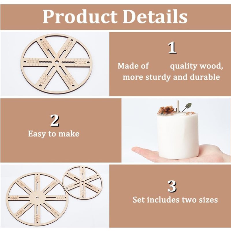 ABUI-Wick Holders 2Pcs Wick Ce - огляд і ціна Wooden Wick Candle